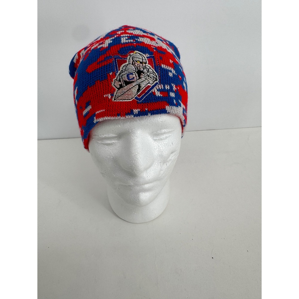 Sleefs Beanie Red Blue White Digital Camo Knit Skull Cap Hat With Inner Patch